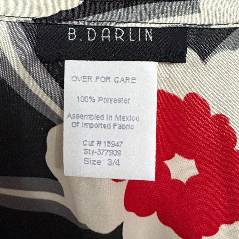 NWT B Darlin Floral Print Wrap Puff Sleeve‎ Elastic Waist Midi Dress Junior 3/4